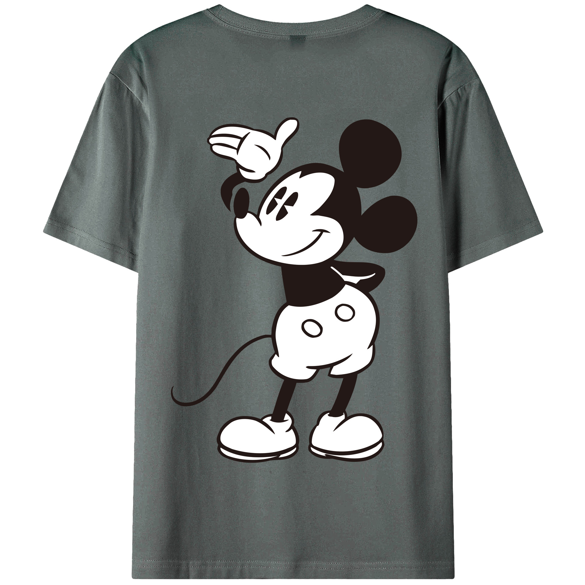 （画像用） ミッキーマウス Mickey Mouse 綿100％半袖Tシャツ（背面プリント）